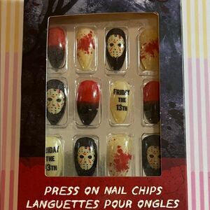 Warner Bros. Friday the 13th Press-On Nails - Red, Black, White